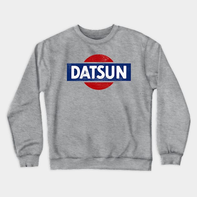 Datsun -- Vintage Look Faded Retro Design Crewneck Sweatshirt by CultOfRomance